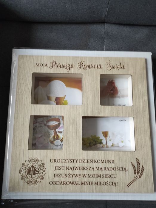 Ramka na zdjęcia I komunia święta Kukartka