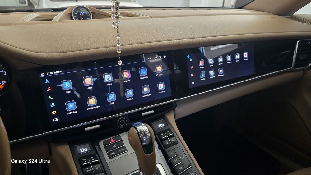 Rádio Porsche Panamera 10-16 Android 14 Duplo ecrã (Novo)