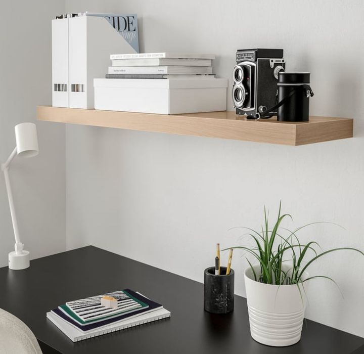 Półka ścienna, imitacja dębu 190x26