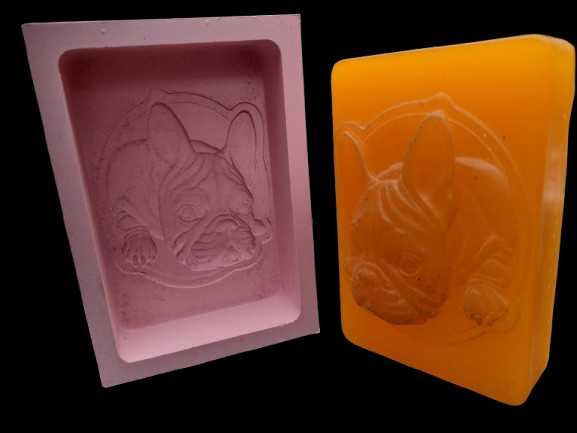 Molde silicone para sabonetes Bulldog