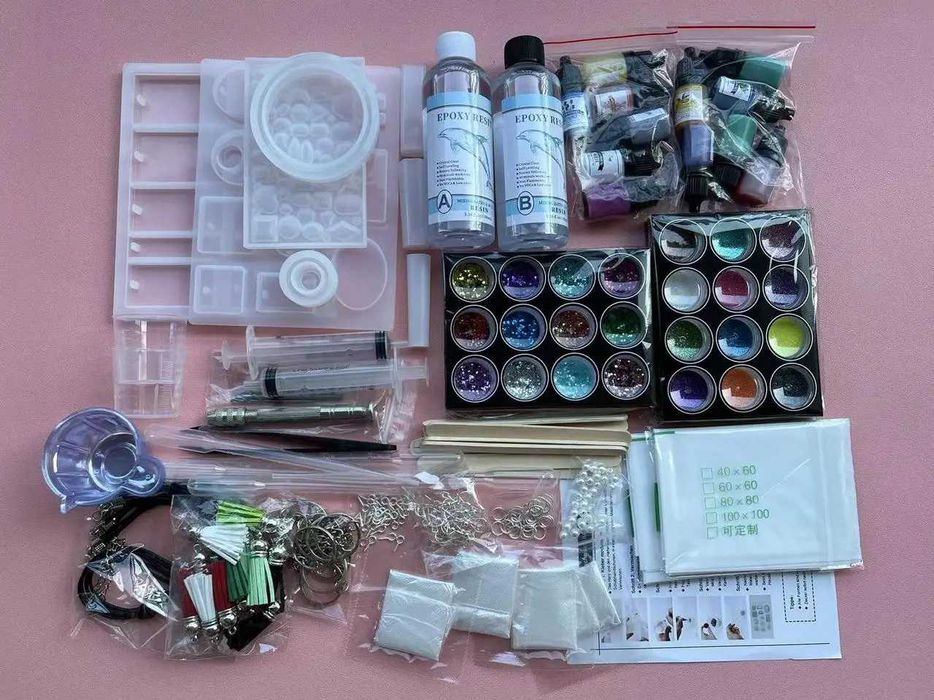 Большой набор 240 эл для изготовления украшений из эпоксидной смолы
