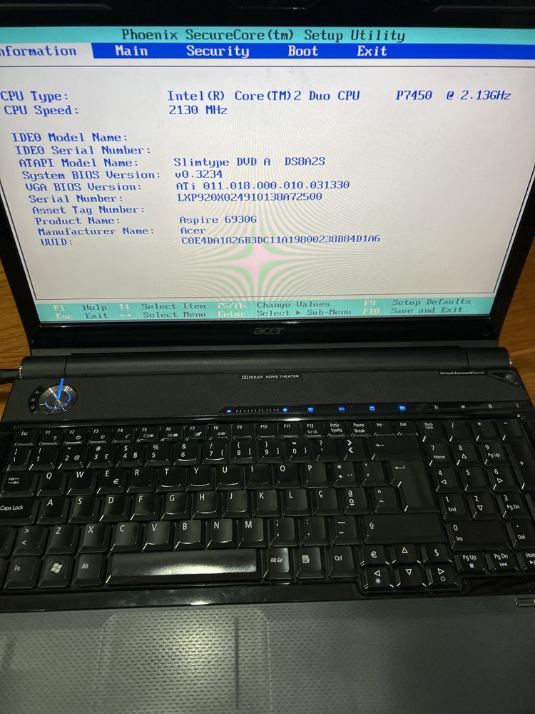 Acer aspire 6930g