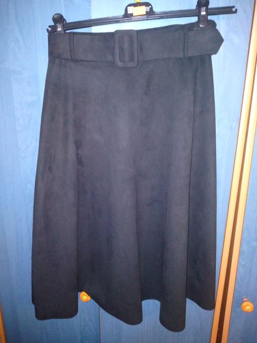 spódnica zamszowa z pasem