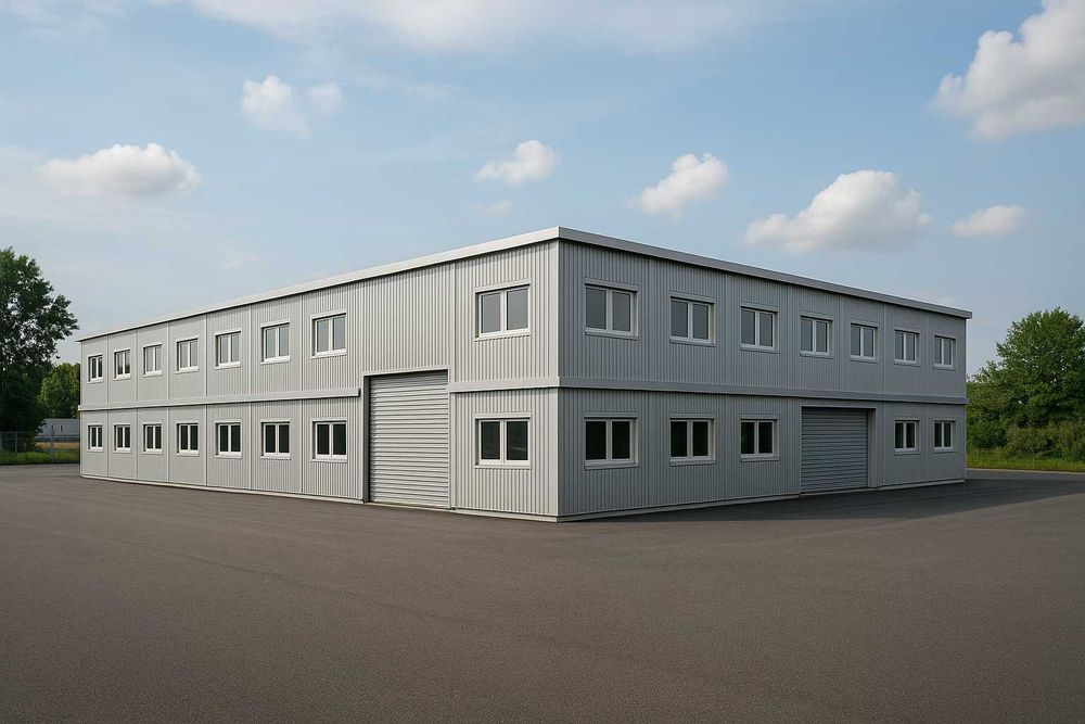 Duży kompleks na magazyn - obiekt modułowy 1500 m² – 88 KONTENERÓW