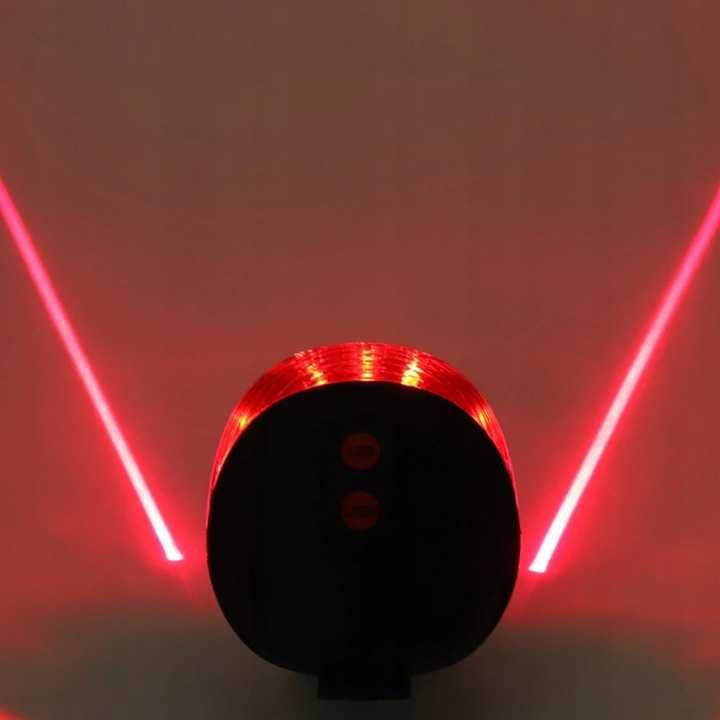 Lampka rowerowa laserowa tylna tył laser na rower