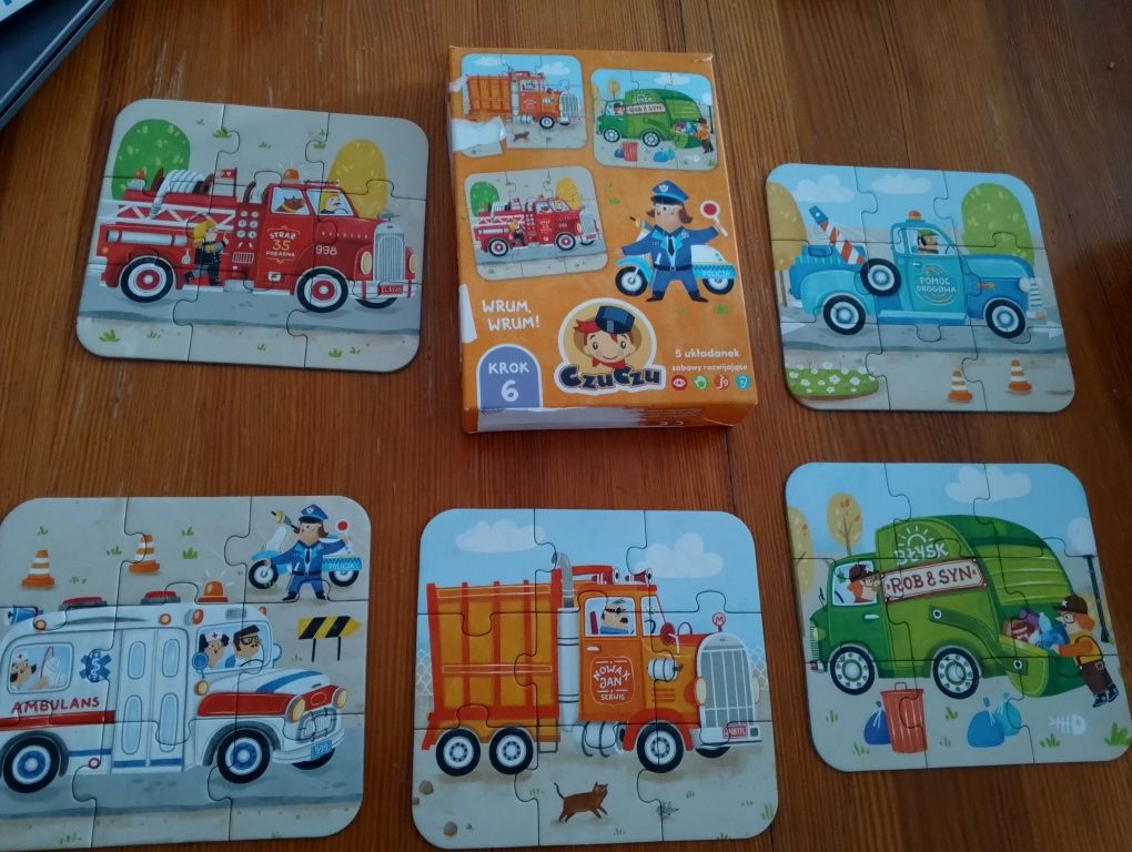 Czuczu Puzzle układanki pojazdy dla chłopca 2,5-3+