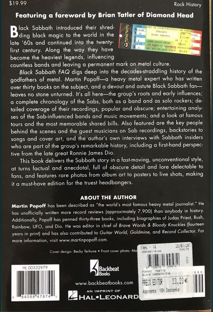 2 Livros Black Sabbath FAQ / Symptom of The Universe
