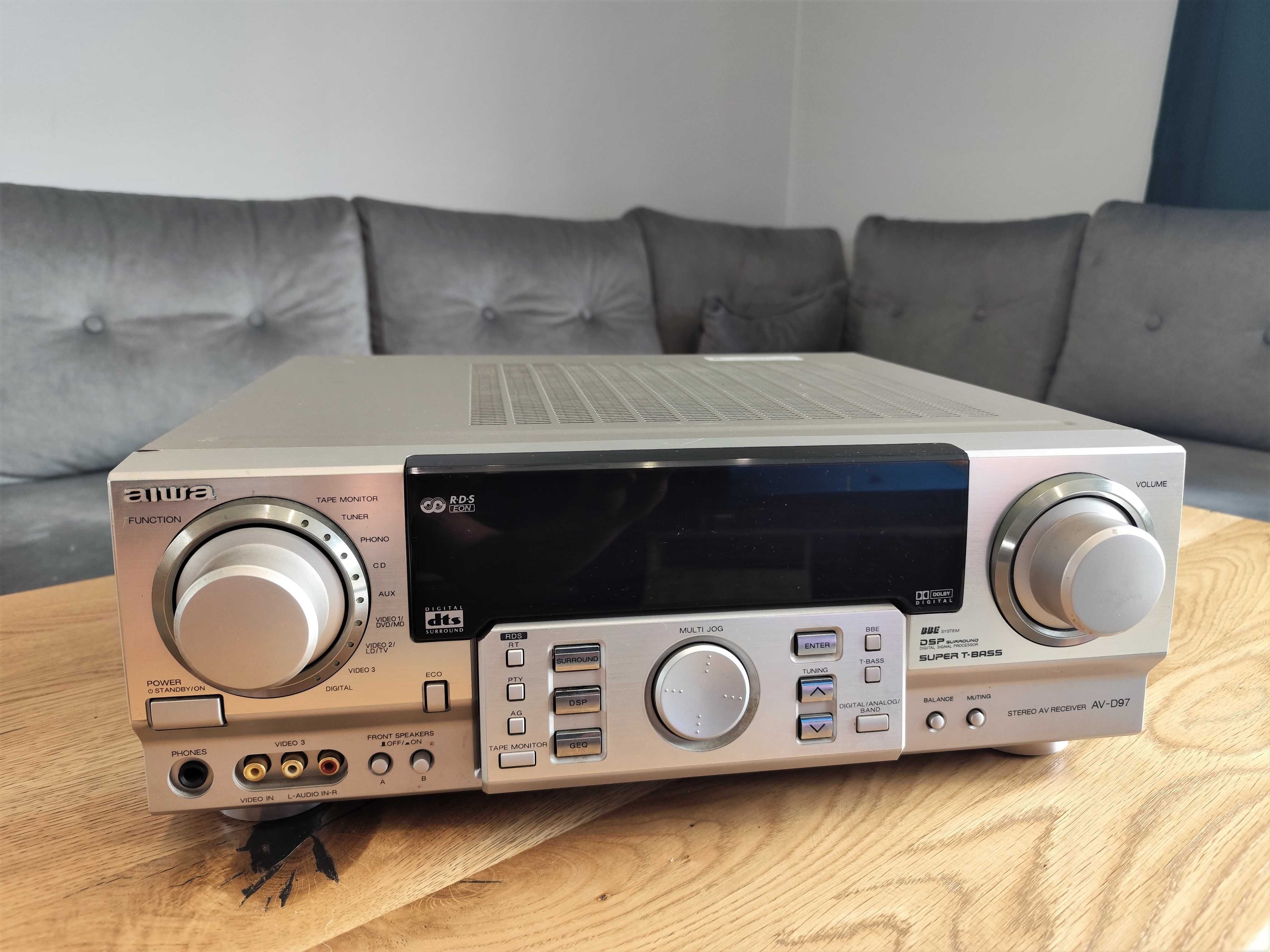 AiWA AV-D97 Amplituner kina domowego 5.1 wysoka moc dolby digital dts