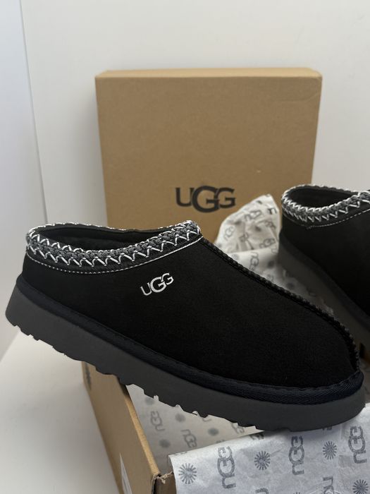 Угги жіночі UGG чорні угі Tasman Slippers тасман осінь зима