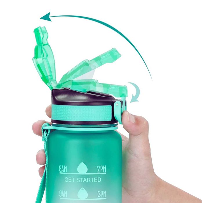 Butelka Motywacyjna Na Wodę 1L Bidon Sportowy z Podziałką i Miarką XXL