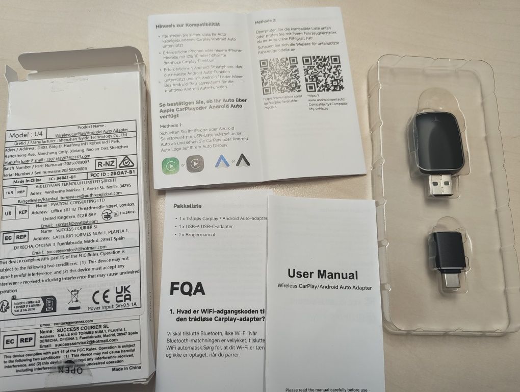 Адаптер CarPlay / Android auto Wifi/Bluetooth