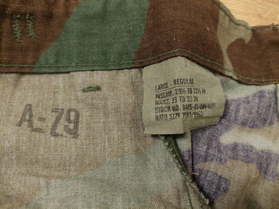 Spodnie BDU woodland US Army LR large regular twill kontraktowe