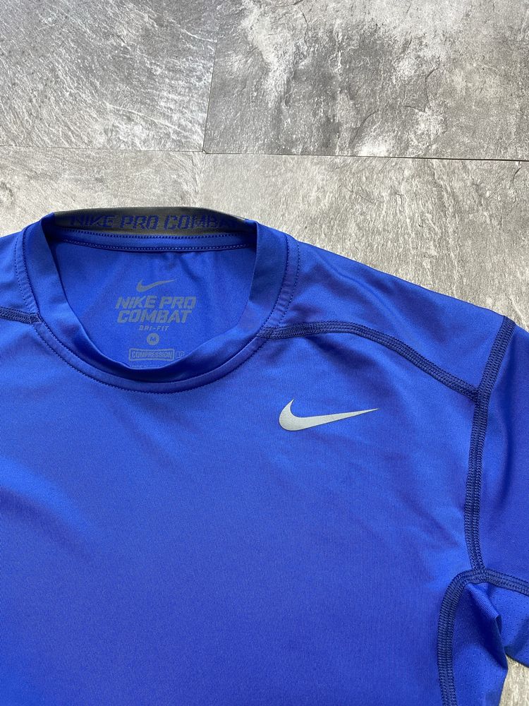 Компресійна Nike Pro Combat термо спортивна футболка рашгард в зал