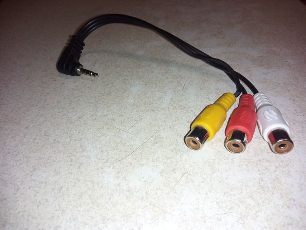 Kabel 3xRCA - 3.5 mm 4 pin NOWE