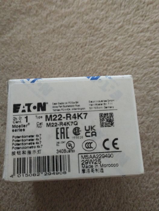 Potencjometr Eaton M22-R4K7