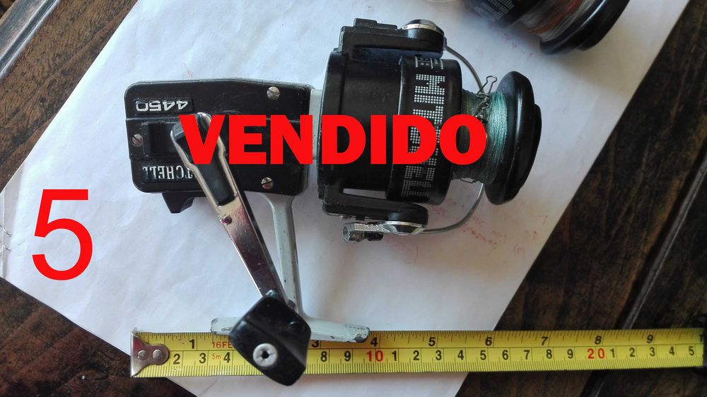 Conjunto de carretos antigos Luxor, Mitchell e Shakespeare.