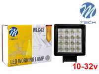 Projetor de LED 48w 16x3W CREE 2500Lm Quadrado