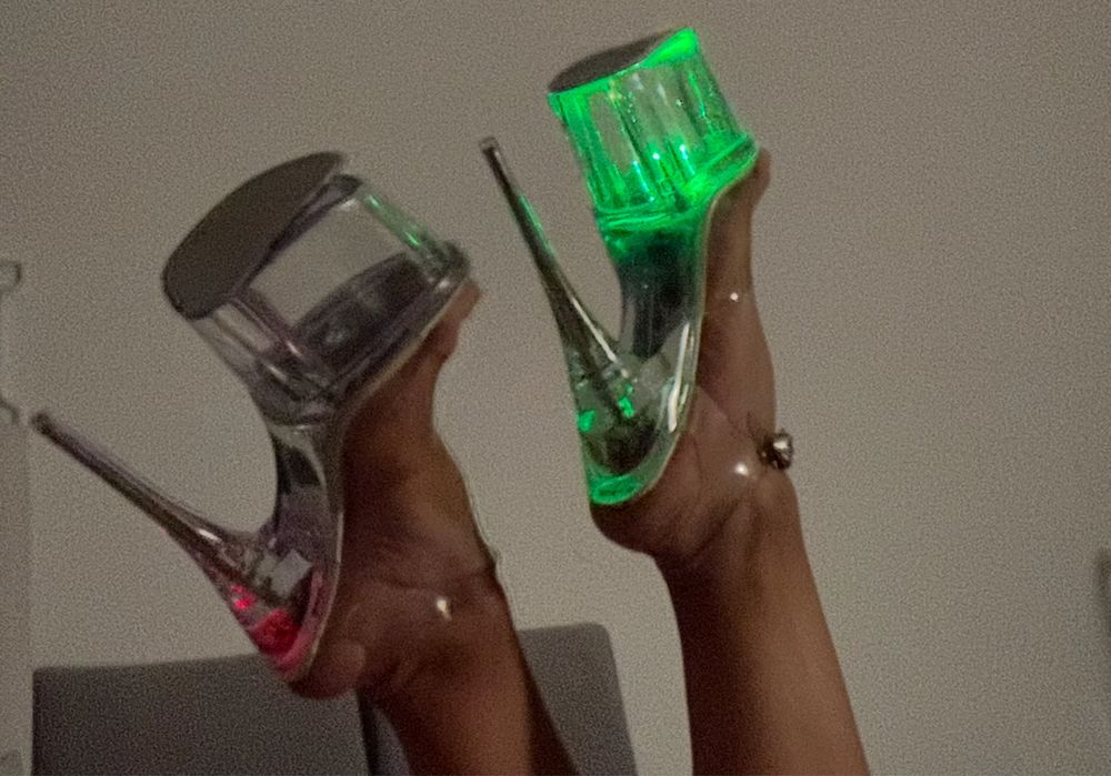 Buty na obcasie  do exotic pole dance strip stripy