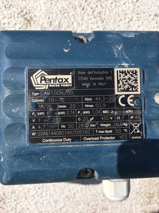 Motor para Bomba de Água Pentax
