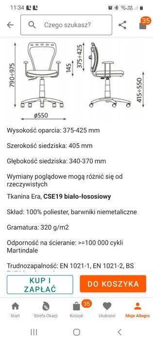 Krzesło obrotowe dziecięce Ministyle-W