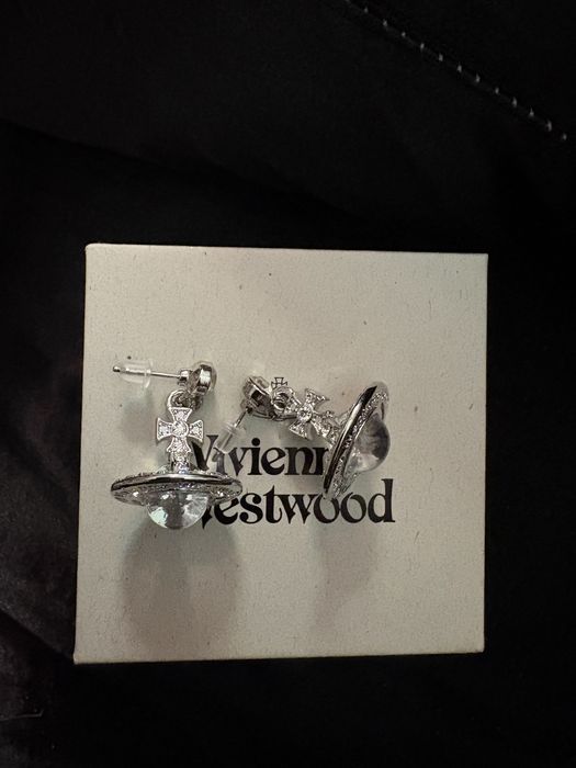 Vivienne Westwood Petite Orb Kolczyki przezroczyste gotyckie nana alt