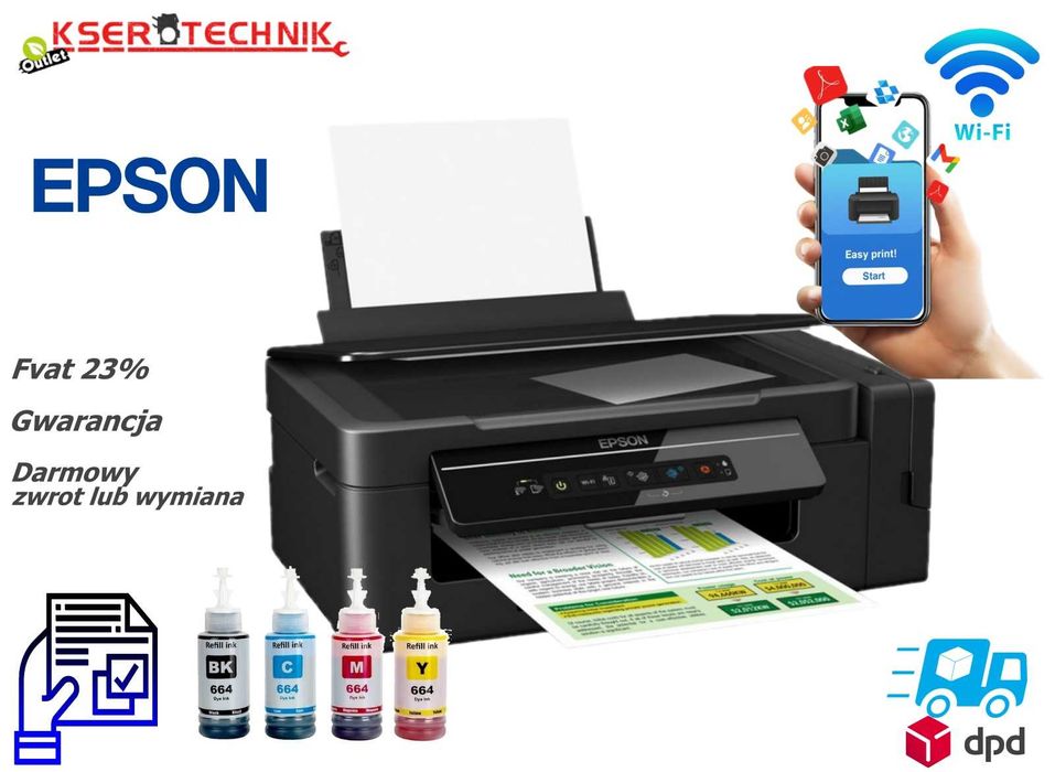 Epson L 3060 - drukarka atramentowa 3w1 z CISS / Wi-Fi / Gwarancja!