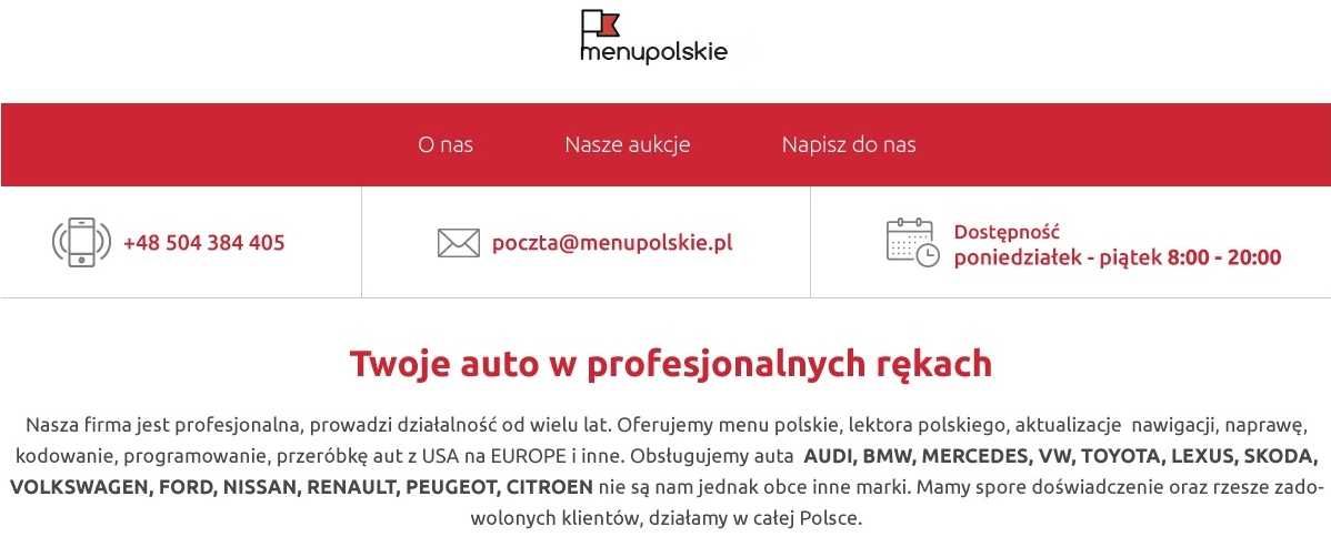 NAPRAWA Nawigacji CCC CIC BMW E60 E90 E70 E84 F10 F01 F25 Polskie Menu