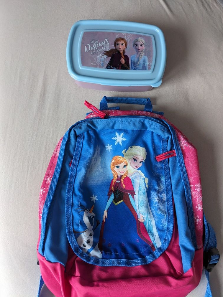 Plecak Elsa i Anna i śniadaniówka