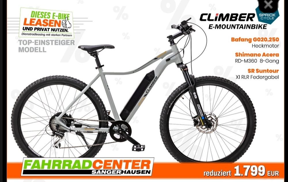 Climber EMOUNTAIN BIKE MTB rower elektryczny