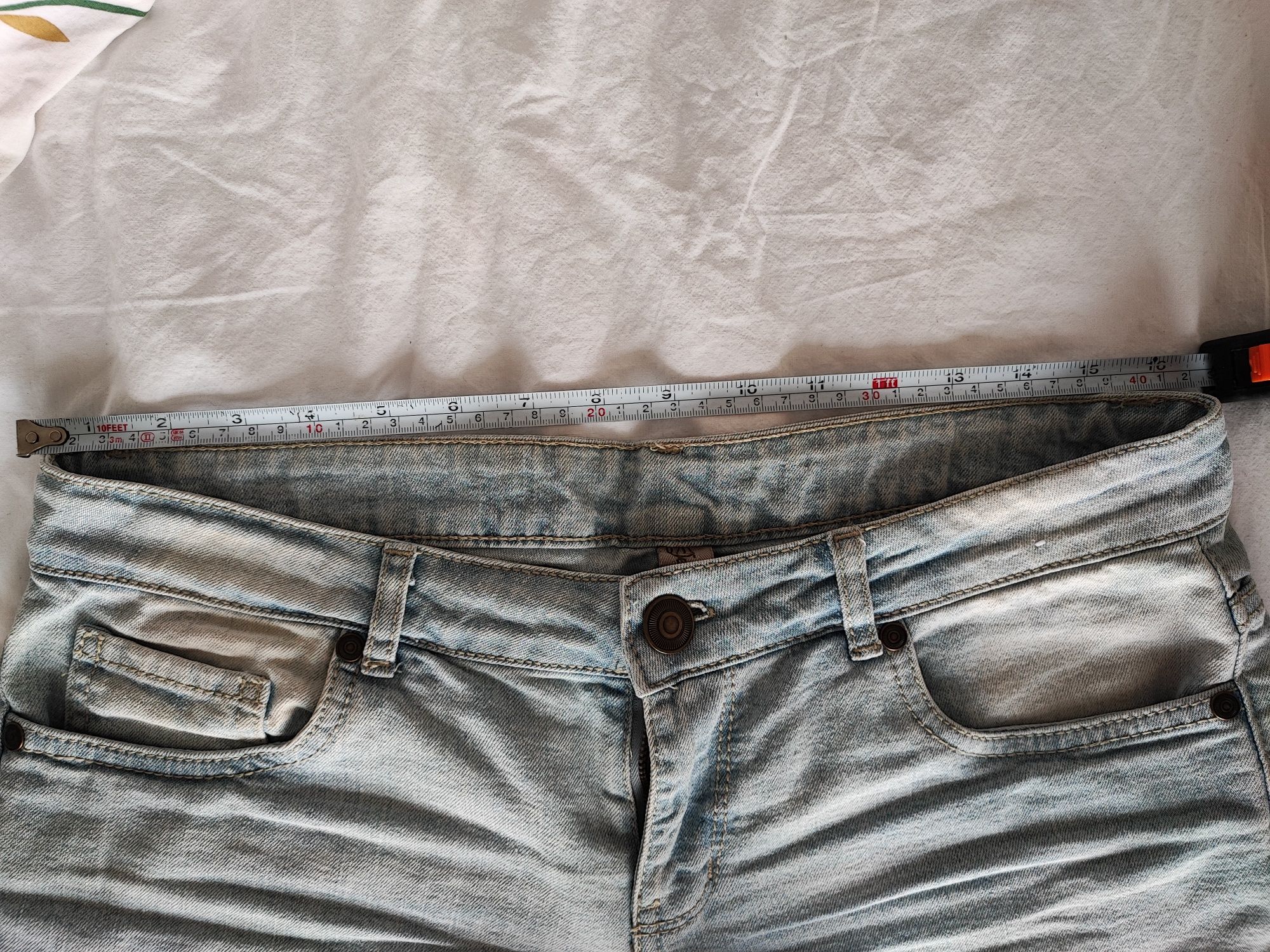Szorty jeans 40 42 L XL krótkie spodenki plus gratis