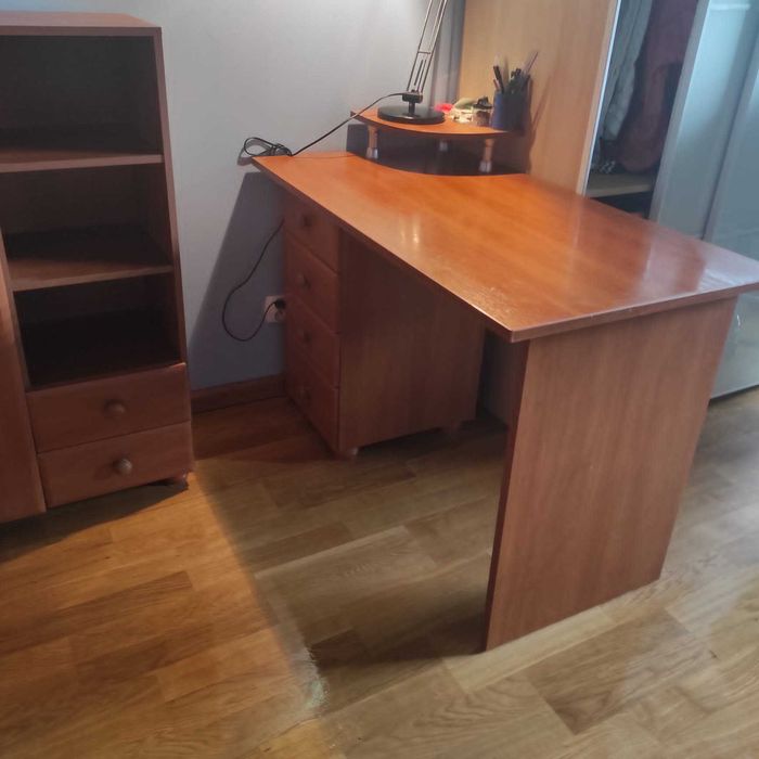 Meble Bodzio-zestaw: szafa, witryna, komoda, biurko -dobry stan-TANIO!