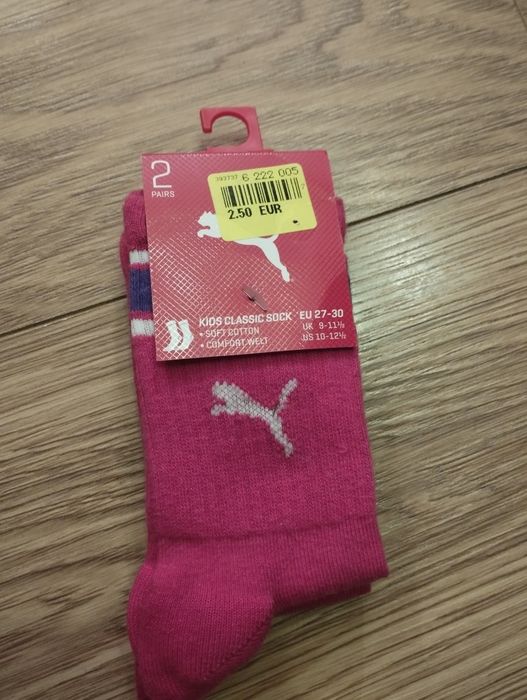 Nowe skarpetki Puma rozm. 27-30 dla dziewczynki