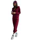 Komplet bawełniany dres Polski producent bluza zamek bordowy S 36 MOON