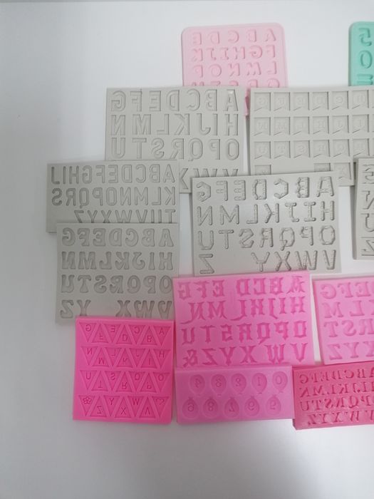 Tapetes de silicone letras e números para cake design