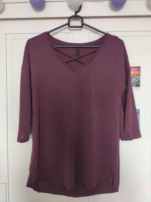Fioletowa bluzka oversize