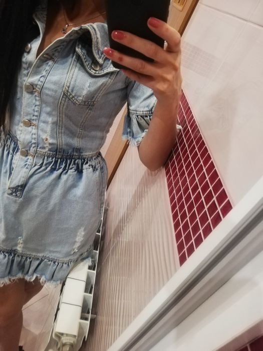 Lou sukienka jeans jeansowa 34 xs frida dżins lato wakacyjna