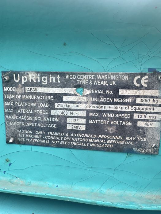 Plataforma articulada 13,5Mt elétrica Usada