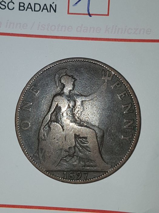 Wielkiej Brytanii Queen Victoria 1897 One Penny