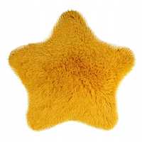 Dywanik mata 60 cm Soft Star gwiazda eko futro żół