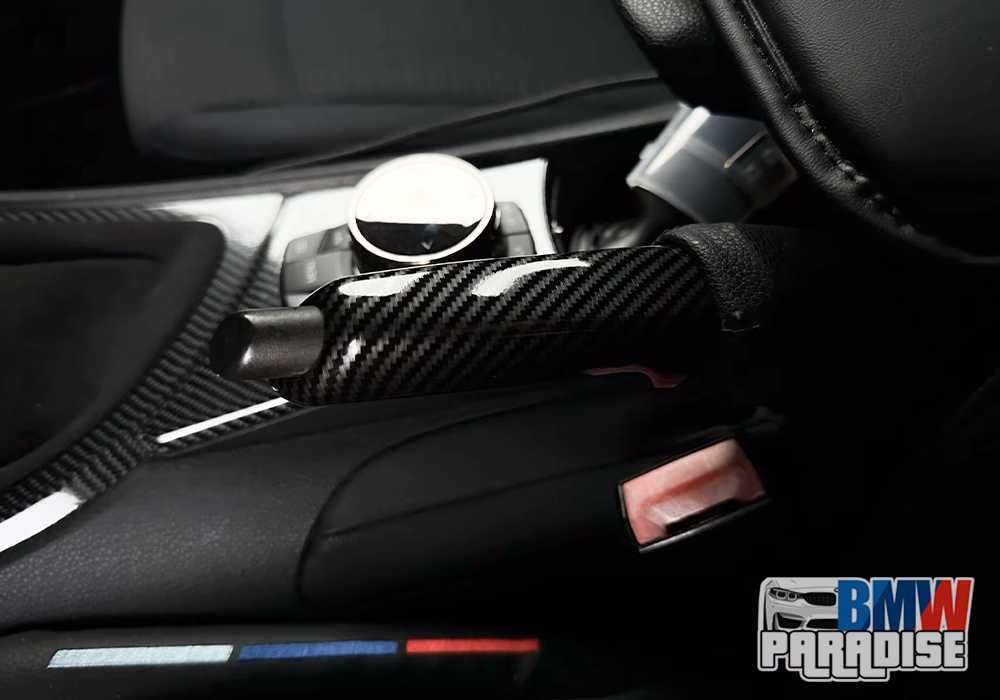 Карбоновая Накладка на ручку ручного тормоза BMW E90 F10 F30 F20 E81