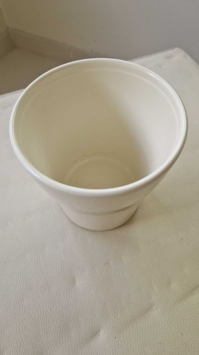 Vaso beje de louça, made in Germany