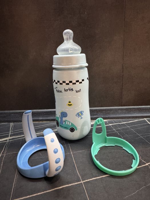 Набор детских бутылочек avent (стекло и пластик) + новые соски NUK