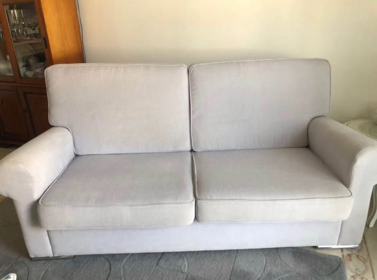 Sofá 190 X 85cm cinza claro como novo