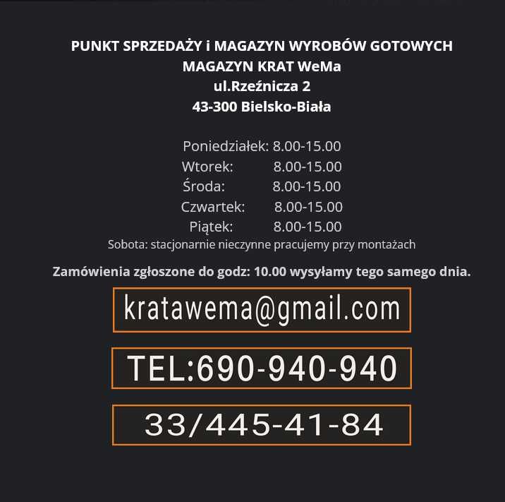 Krata pomostowa-nierdzewna inox 304 WeMa producent