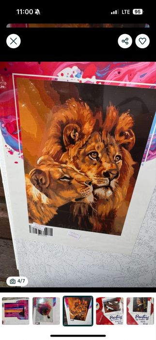 Картина по номерах лев