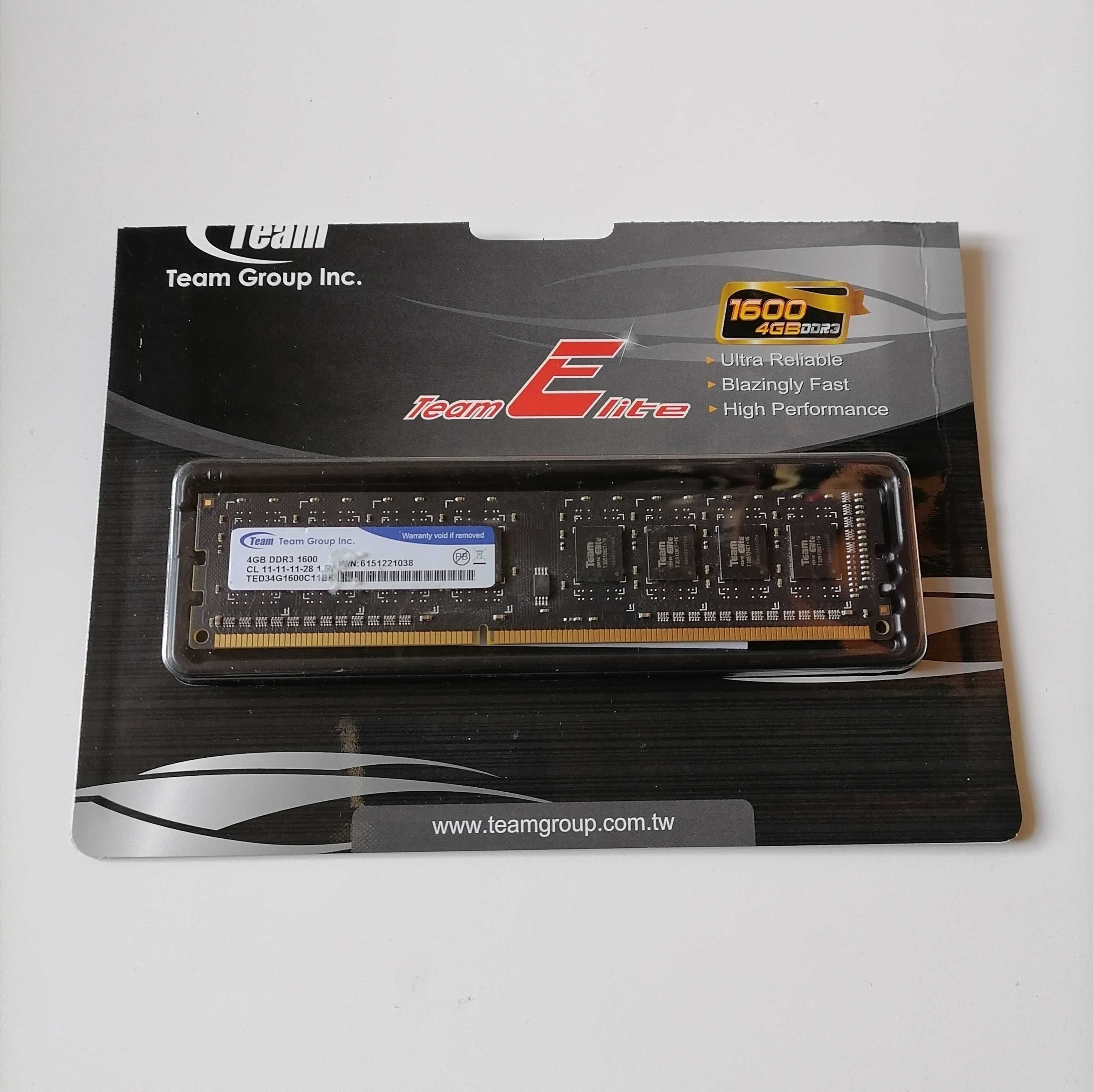 Пам'ять TeamElite 4Gb ddr3 1600