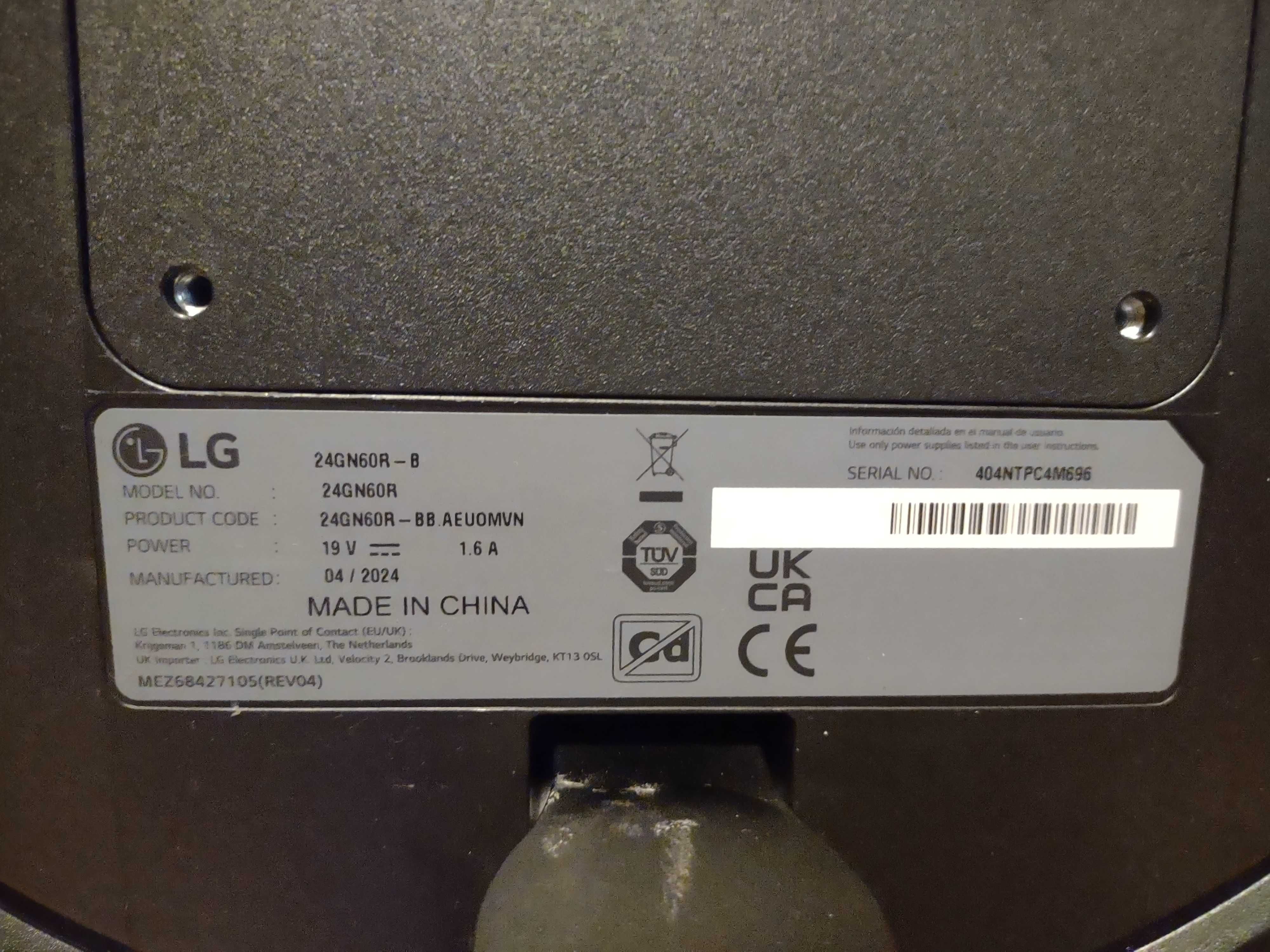 Monitor Bez ramkowy LG UltraGear 24GN60R-B