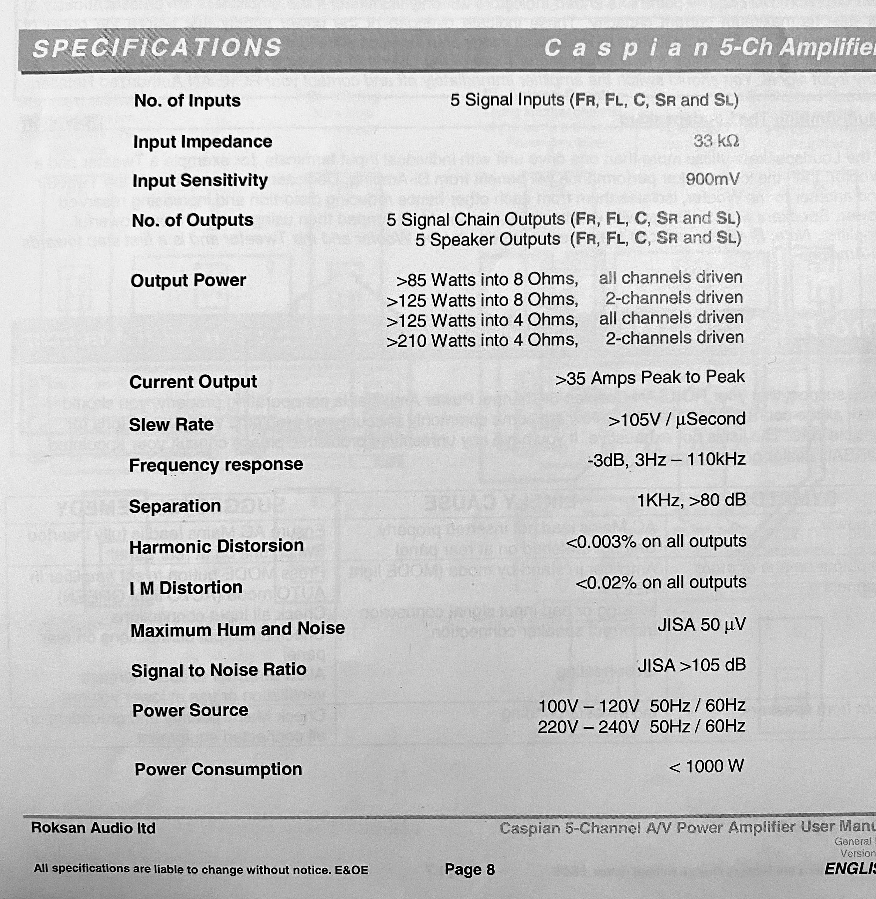 Підсилювач потужності Bi-Amp Roksan Caspian CA5C Ідеальний, грає все!