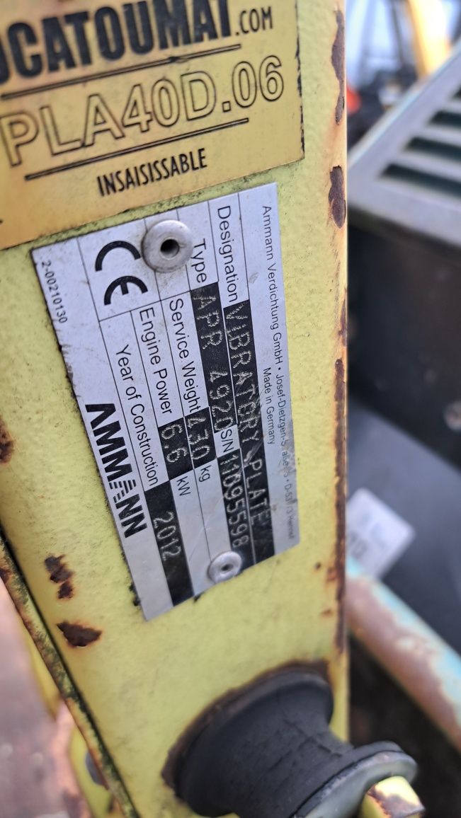 Ammann 4920, 430kg, Hatz, wibrator
