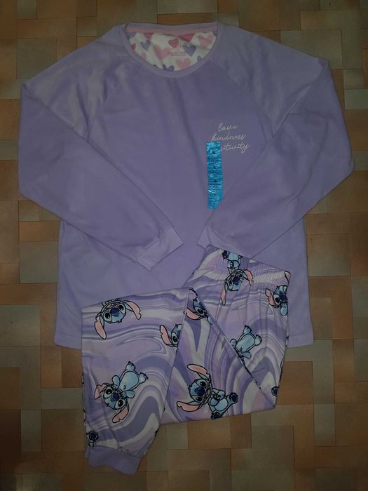 Яркий теплый комплект Стич, Stitch велюр Disney S р-р